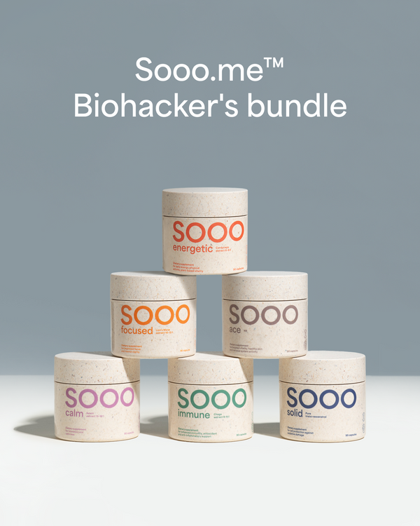 Sooo.me™ Biohacker's bundle: focused + immune + energetic + calm + ace + solid