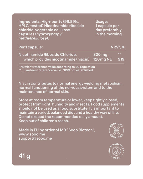 nutritional label